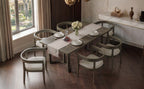 TREXM 7 Piece Dining Table Set for 6, Espresso