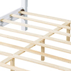White Queen Size Bed Frame - Solid Wood & MDF
