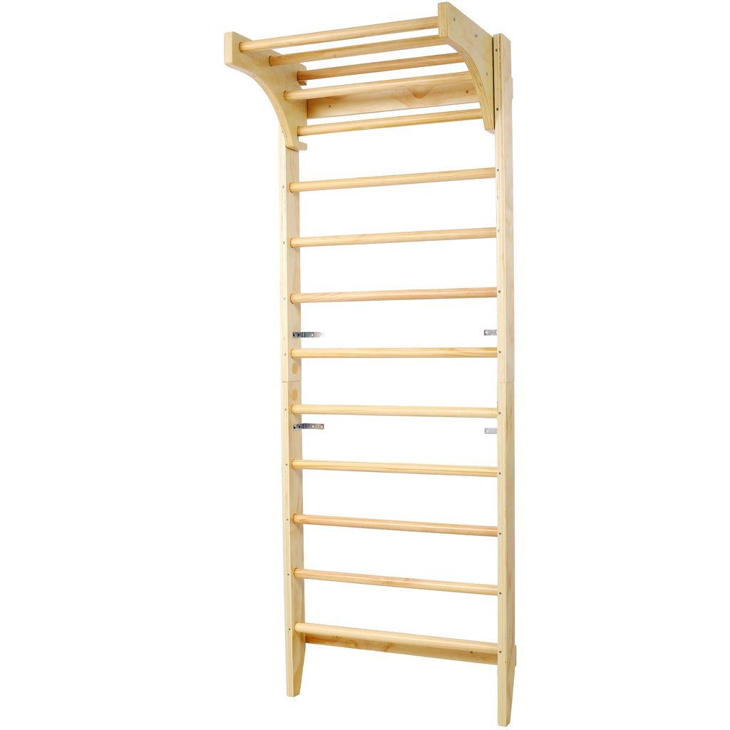 Wooden Swedish Ladder Stall Bars Set for Physical Therapy & Gymnastics
