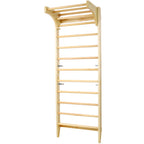 Wooden Swedish Ladder Stall Bars Set for Physical Therapy & Gymnastics