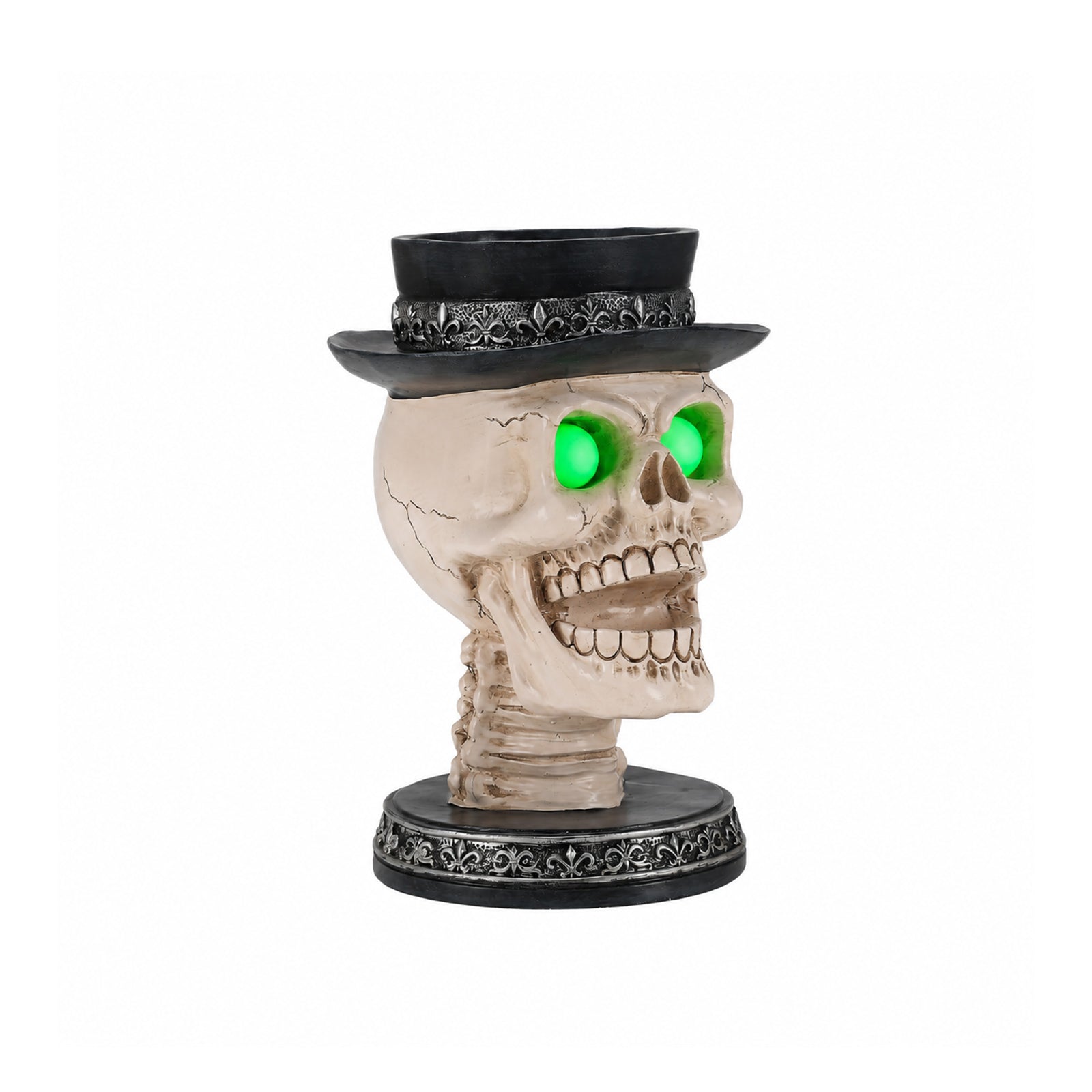 Halloween Skull Candle Holder with Glowing LED Lights