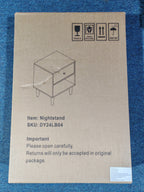 23.22"H Wooden Nightstand with One Drawer One Shelf
