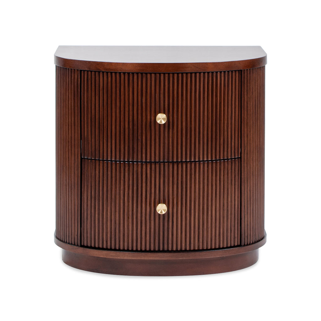 Valentine 24" 2-Drawer Storage Side Table, Dark