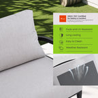 3PC Outdoor Aluminum Patio Chat Set