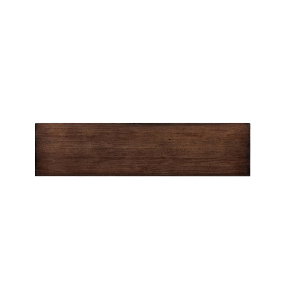 Whitmore 60-Inch Reclaimed Pine Trestle Dining Bench, Dark Brown