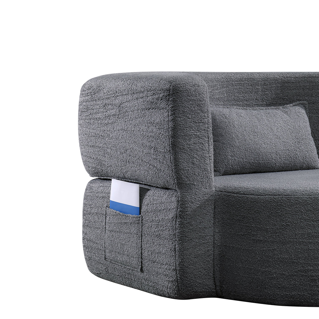 Folding Sofa Bed - Teddy Bear Fabric Sleeper