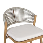 Outdoor 30.25" Seat Height Aluminum Frame Barstools with PE Rattan Backrest