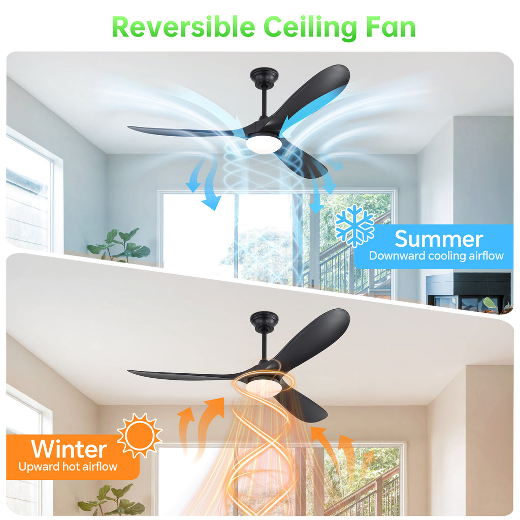 60 Inch Smart Ceiling Fan with Lights