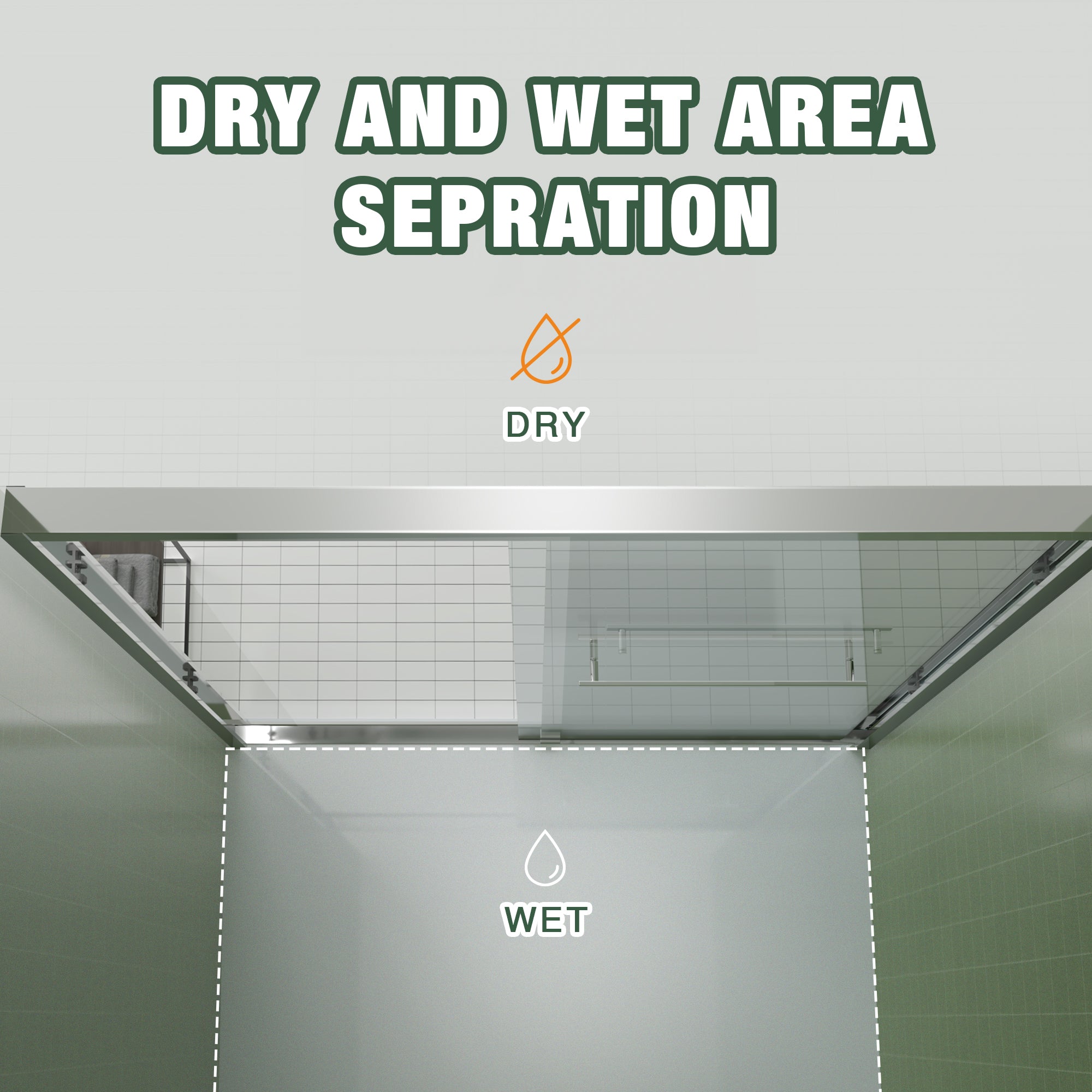 Aluminum Frame Double Sliding Shower Door