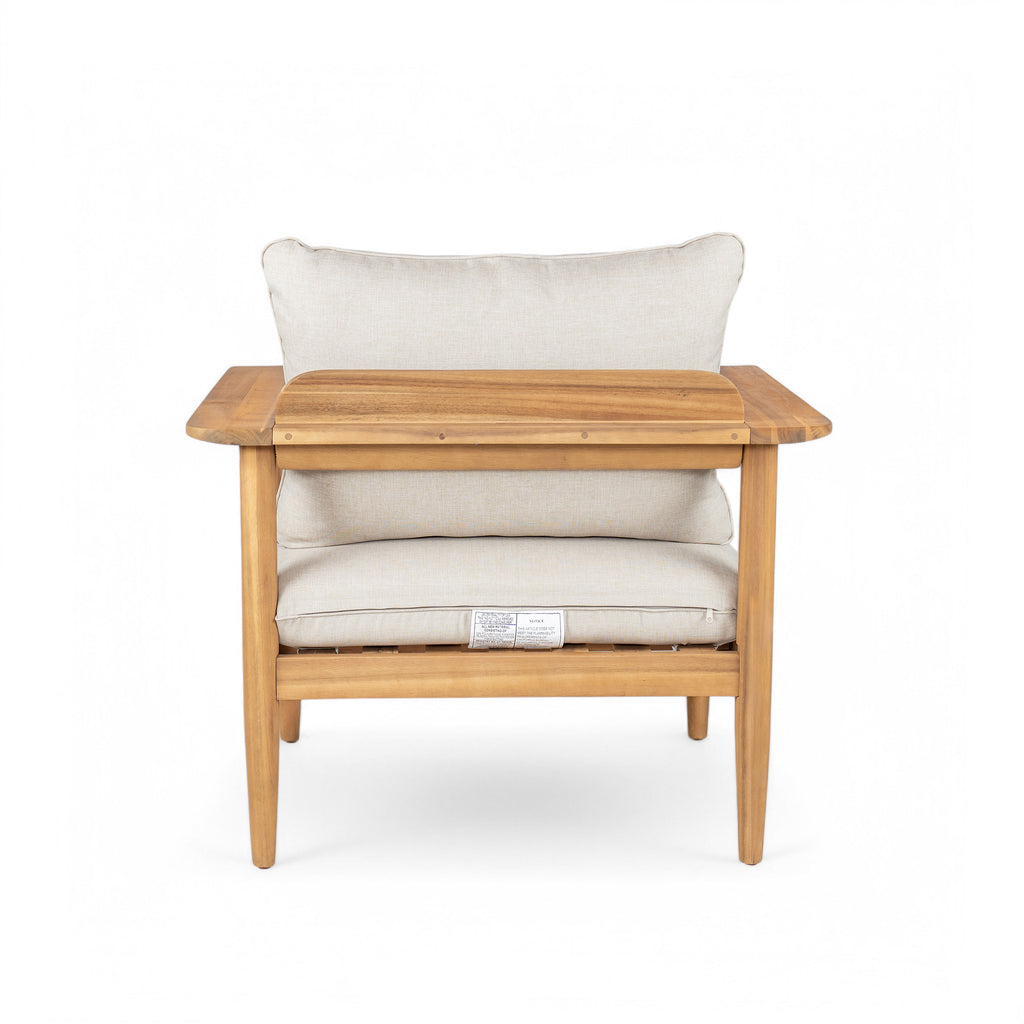 Terassi Outdoor Acacia Wood Lounge Chair, Set of 2