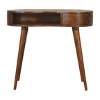 Solid Wood Chestnut Rounded Writing Desk