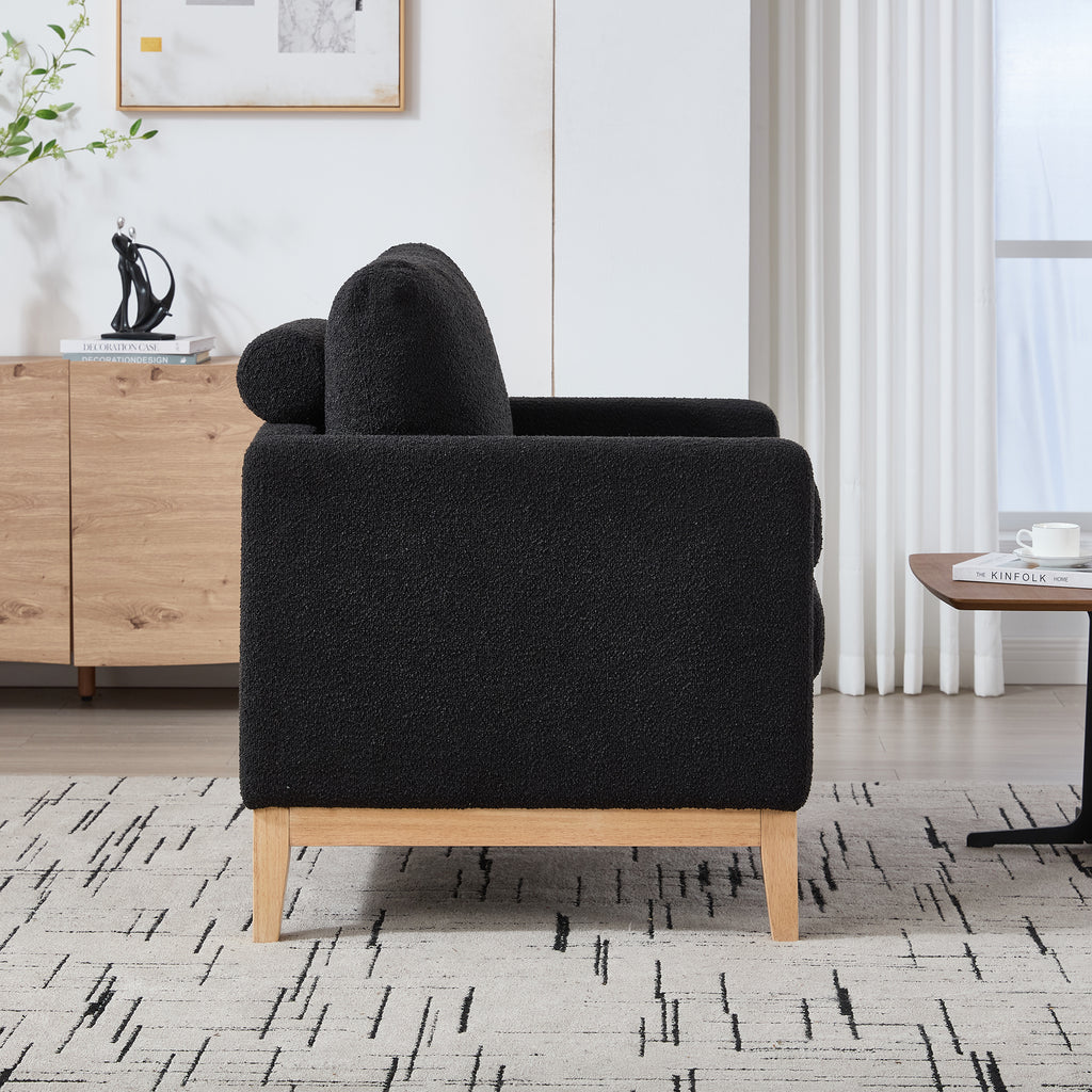 35.4" Wide Modern Farmhouse Performance Accent Chair