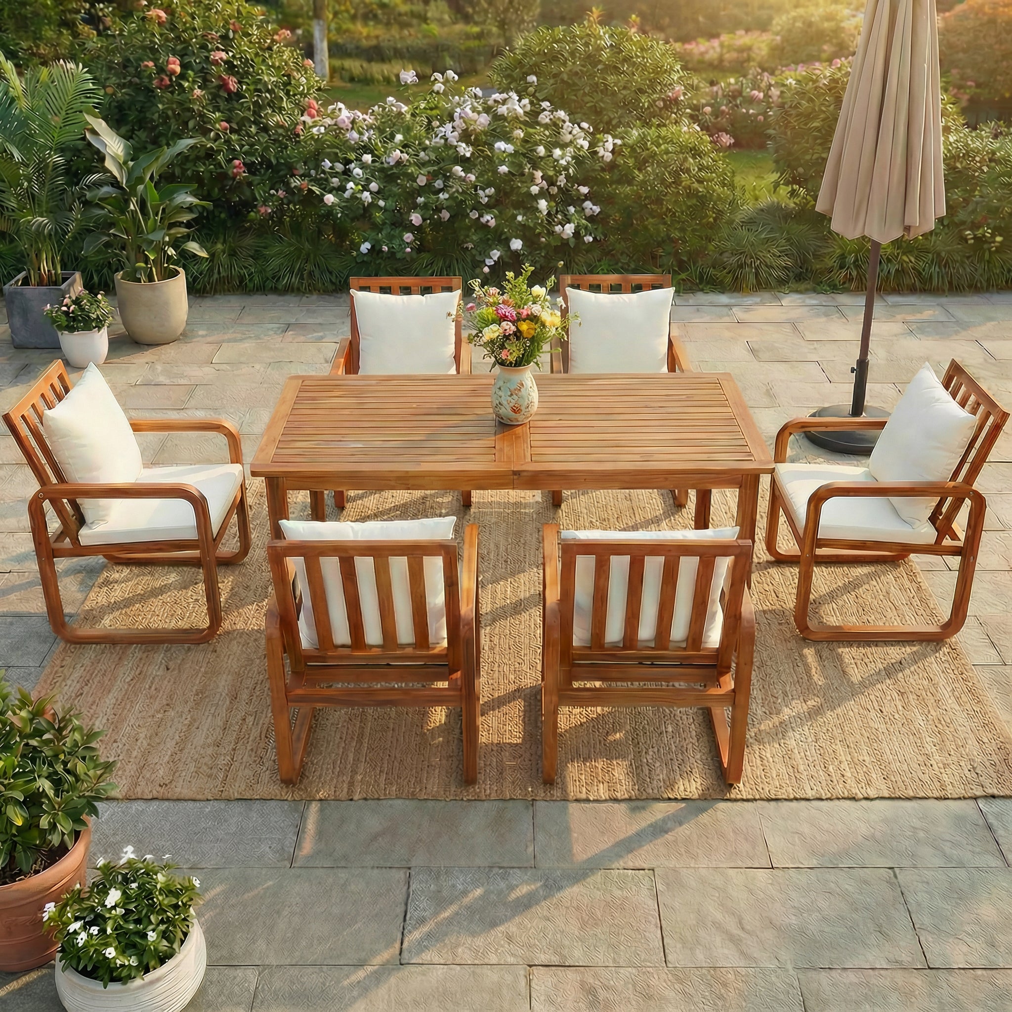 7 Pieces Patio Dining Set