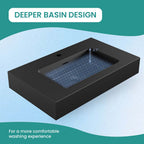 Matte Black Integrated Solid Surface Basin