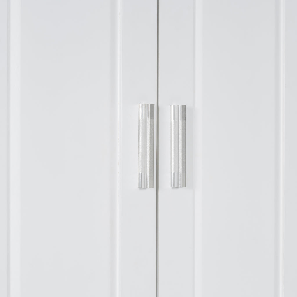 Tall Bathroom Cabinet with Laundry Basket