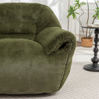 Faux Fur Bean Bag Chair with Back Support