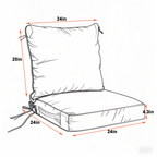 24x24 Inch Outdoor Deep Seat Cushion Set