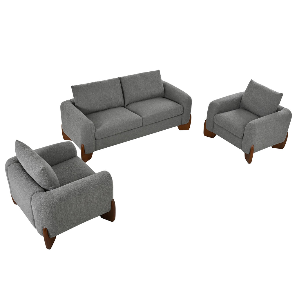 U_Style Modern 3-Piece Living Room Sofa Set