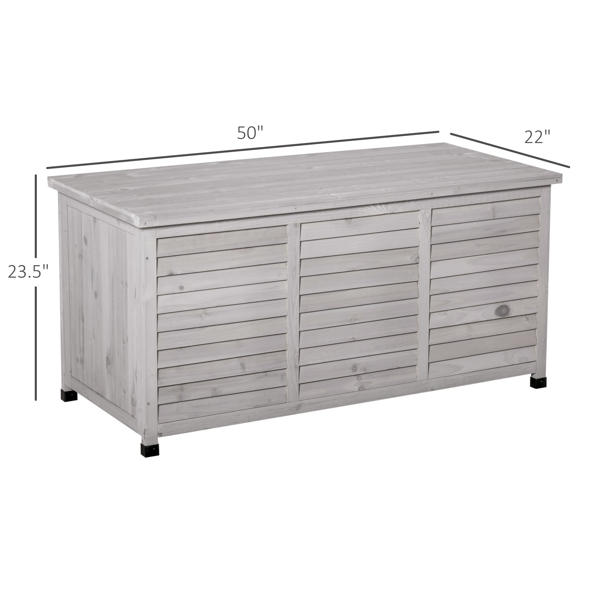 Outsunny 75 Gallon Wooden Deck Box