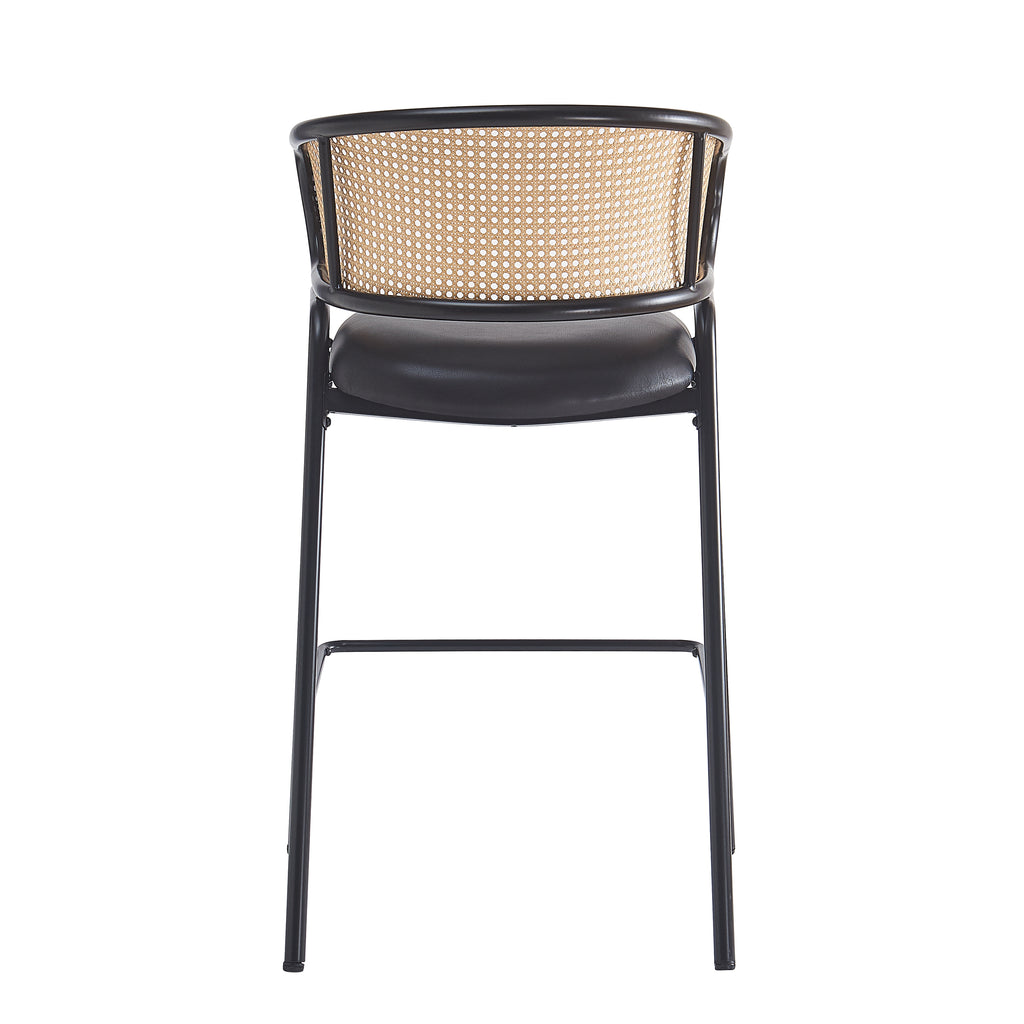 Ethan Indoor Metal Upholstered Barstool Set of 2