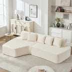 Compression Sectional Couch with Comfy Chaise