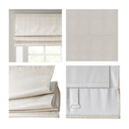 Basketweave Room Darkening Cordless Roman Shade