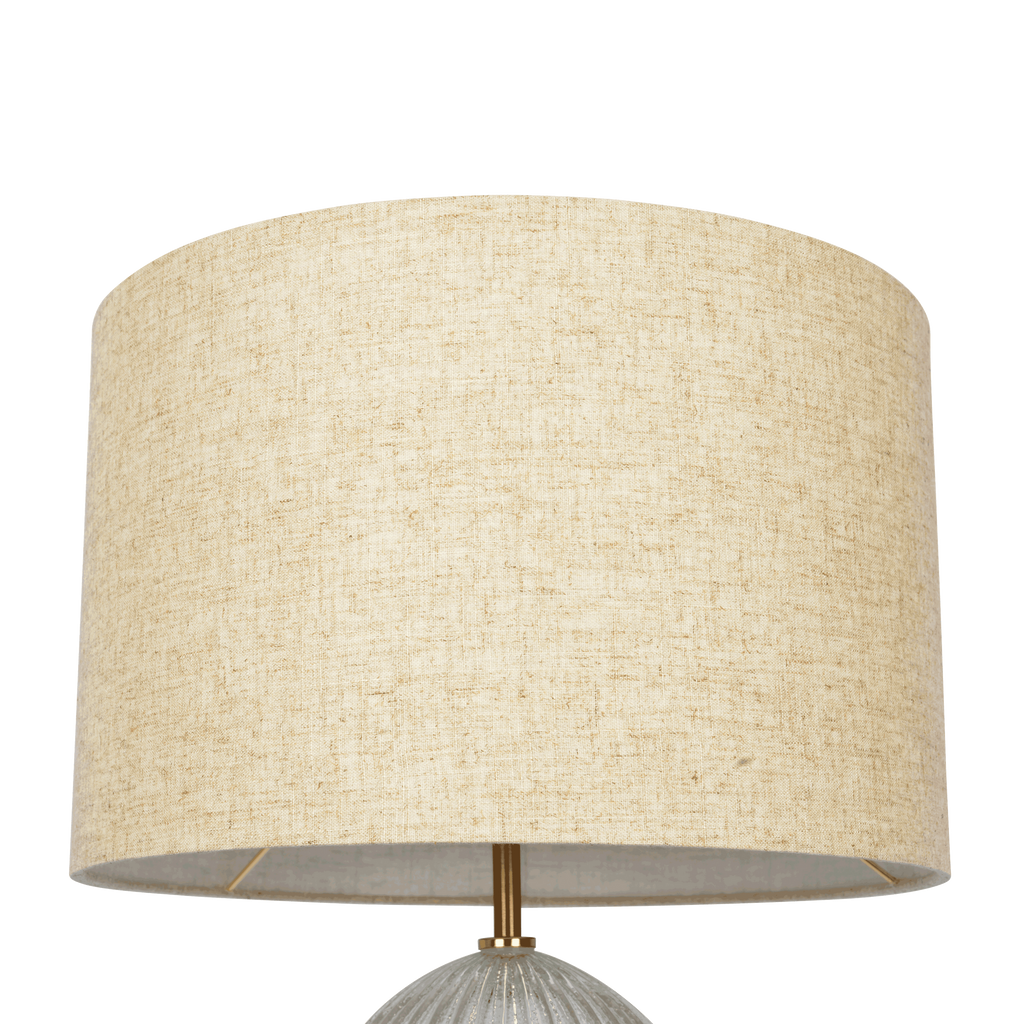Aurora Ribbed Glass Lamp Base Clear Table Lamp Large
