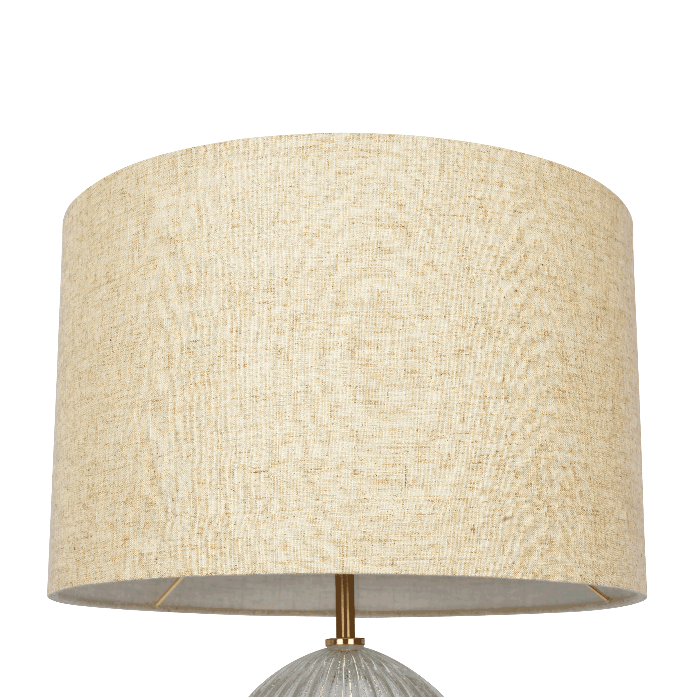 Aurora Ribbed Glass Lamp Base Clear Table Lamp Large