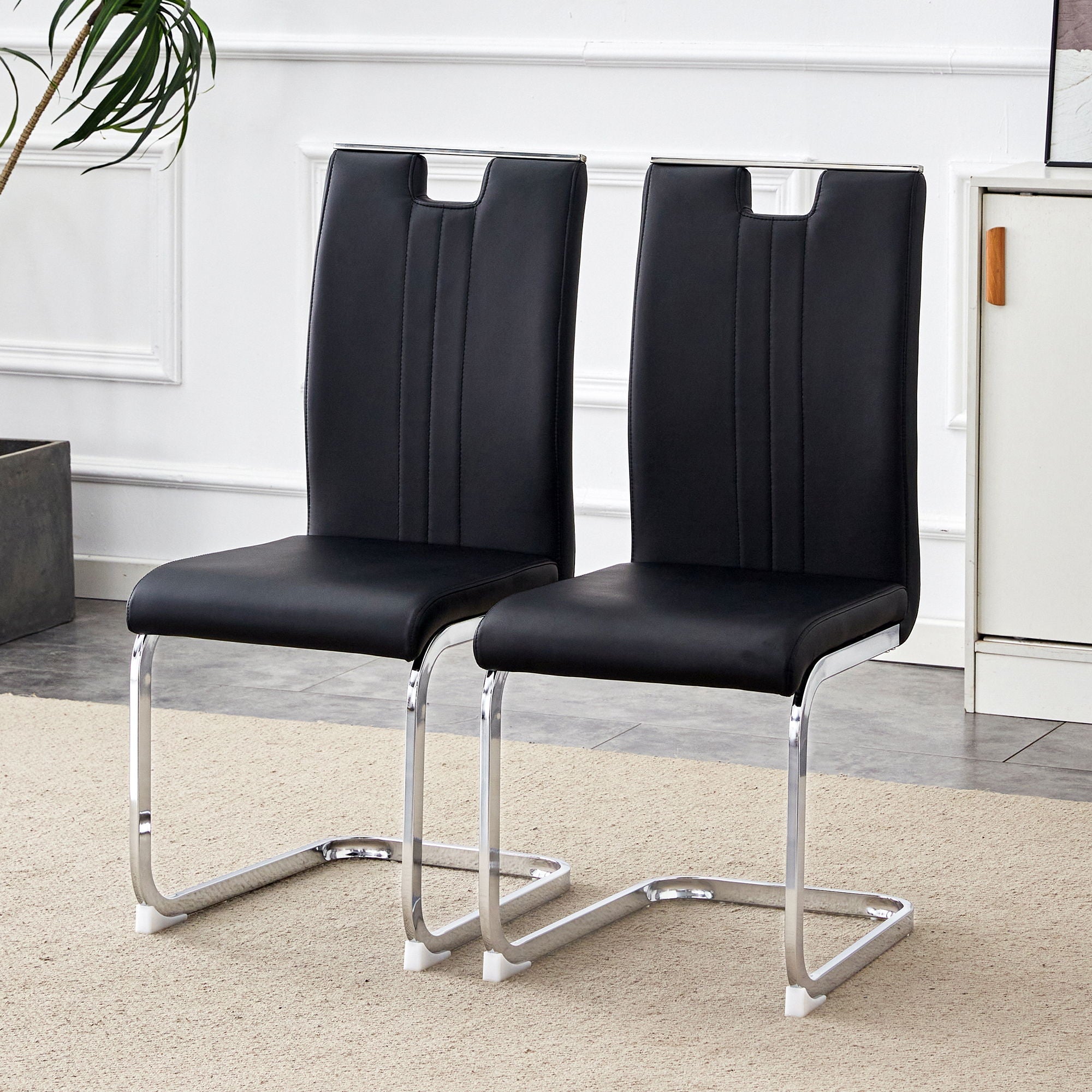 Bow Shaped Chairs with Ergonomic Design and Non-Slip Base