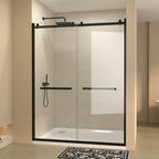 Semi-Frameless Double Sliding Glass Shower Doors