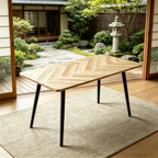 Modern Minimalist MDF Wood Color Desktop Dining Table