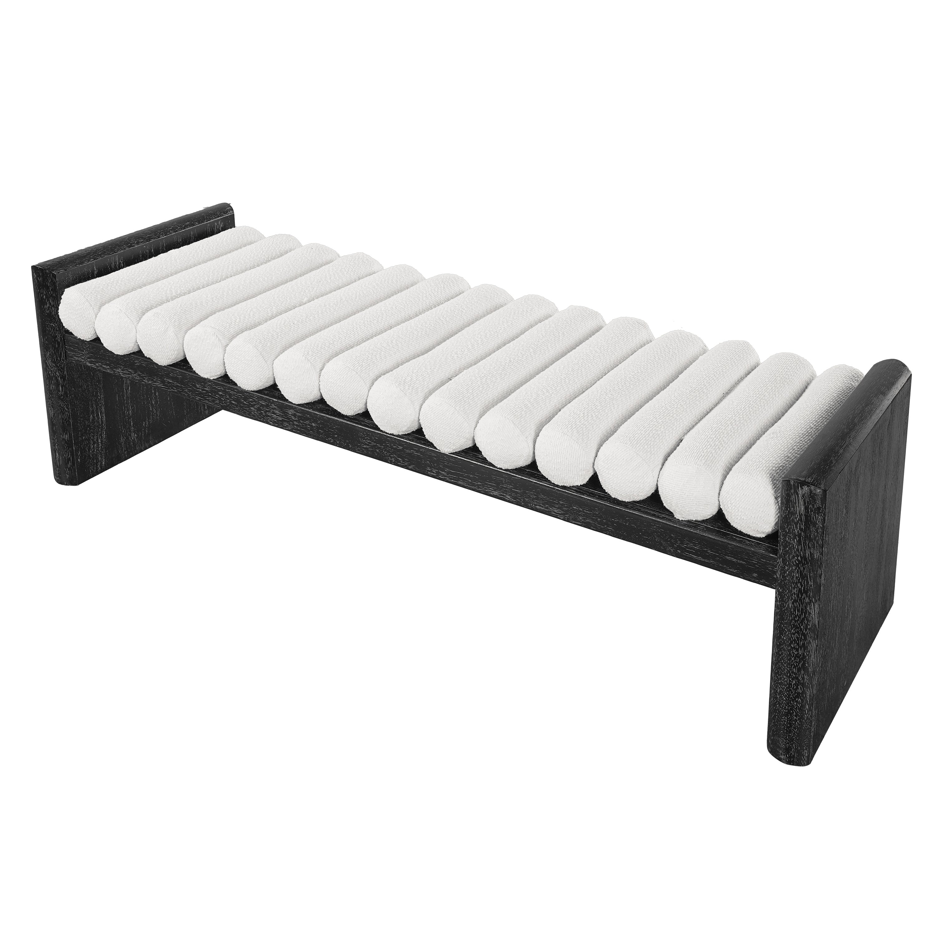Modern Chenille Upholstered Bench