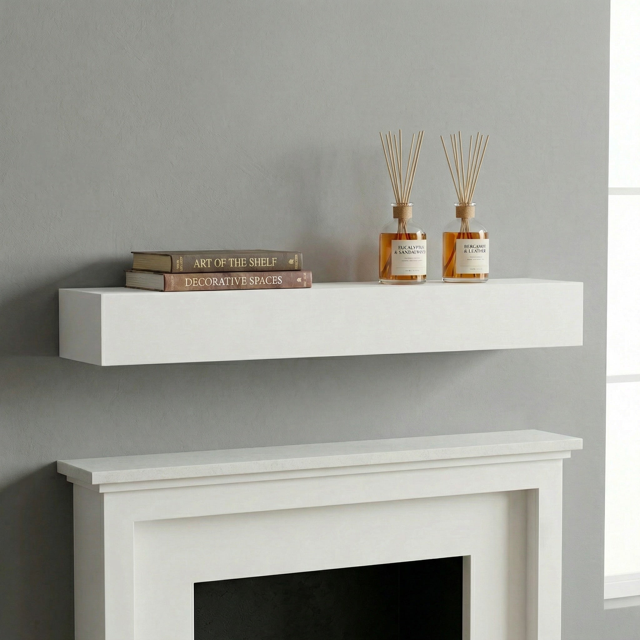 60" Paulownia Fireplace Mantel