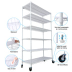 6 Tier 6000lbs Capacity NSF Metal Shelf Wire Shelving Unit