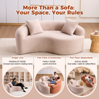 LY-042 S-Curved Chenille Sectional Sofa: Dual-Depth