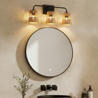 Moonlit Three Lights Wall Sconce With Rattan Shade