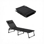 2-Piece Folding Chaise Lounge Pool Chairs