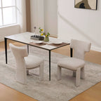 Modern Upholstered Chenille Dining Chair Set of 2