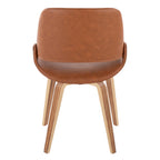 Mid-Century Modern Accent/Dining Chair Set in Zebra Wood