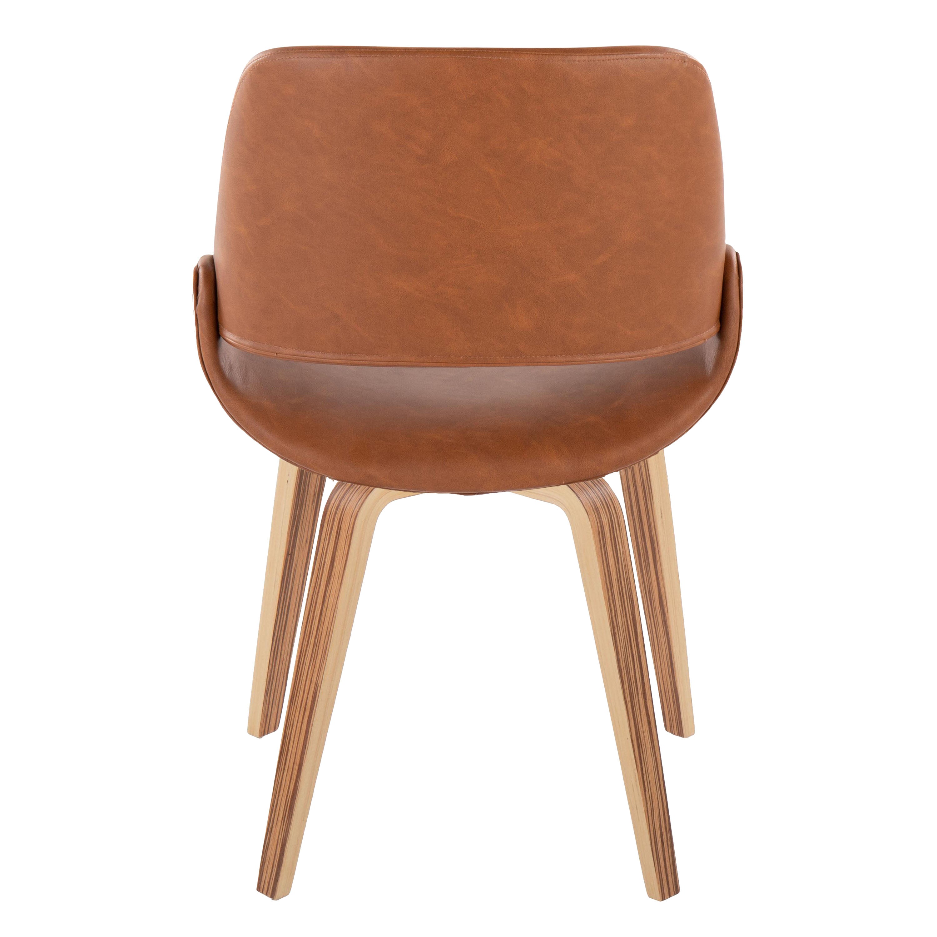Mid-Century Modern Accent/Dining Chair Set in Zebra Wood