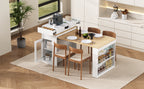 TREXM Extendable Dining Table with Folding Tabletop