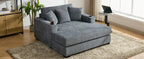 55" Oversized Chaise Lounger Modern Style Sofa Couch