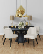 Estelle Wood Vegan Leather Dining Chair