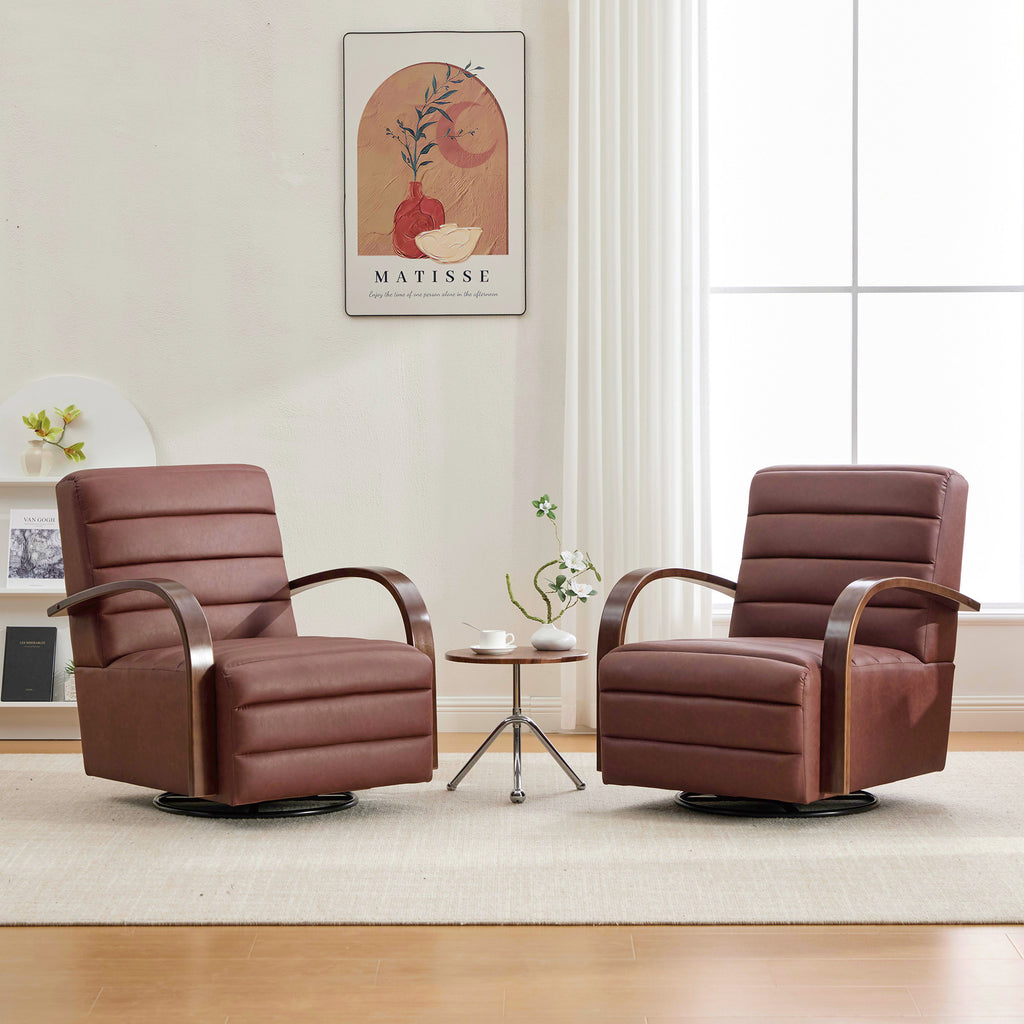 30.7"W Modern Upholstered 360° Swivel Accent Chair
