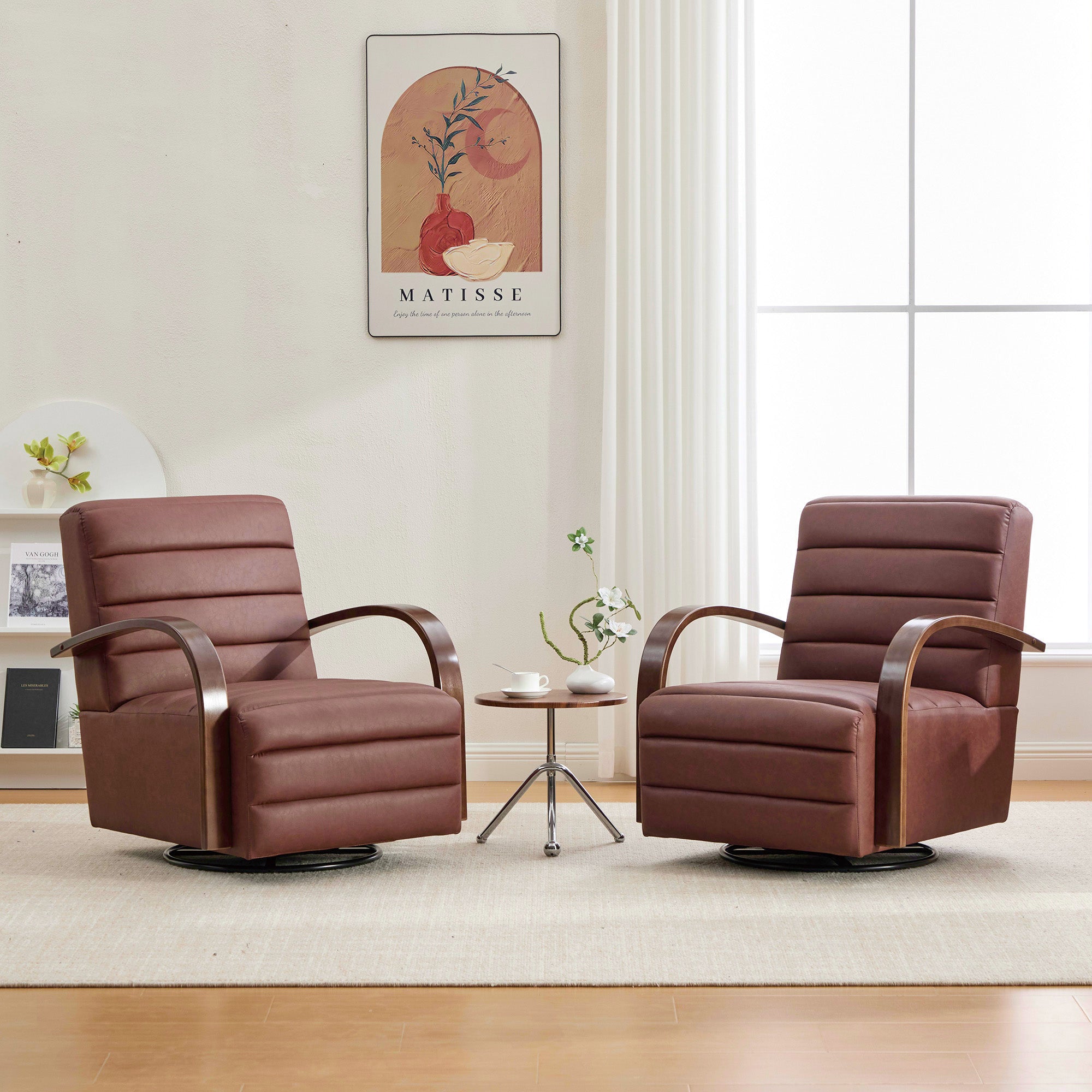 30.7"W Modern Upholstered 360° Swivel Accent Chair
