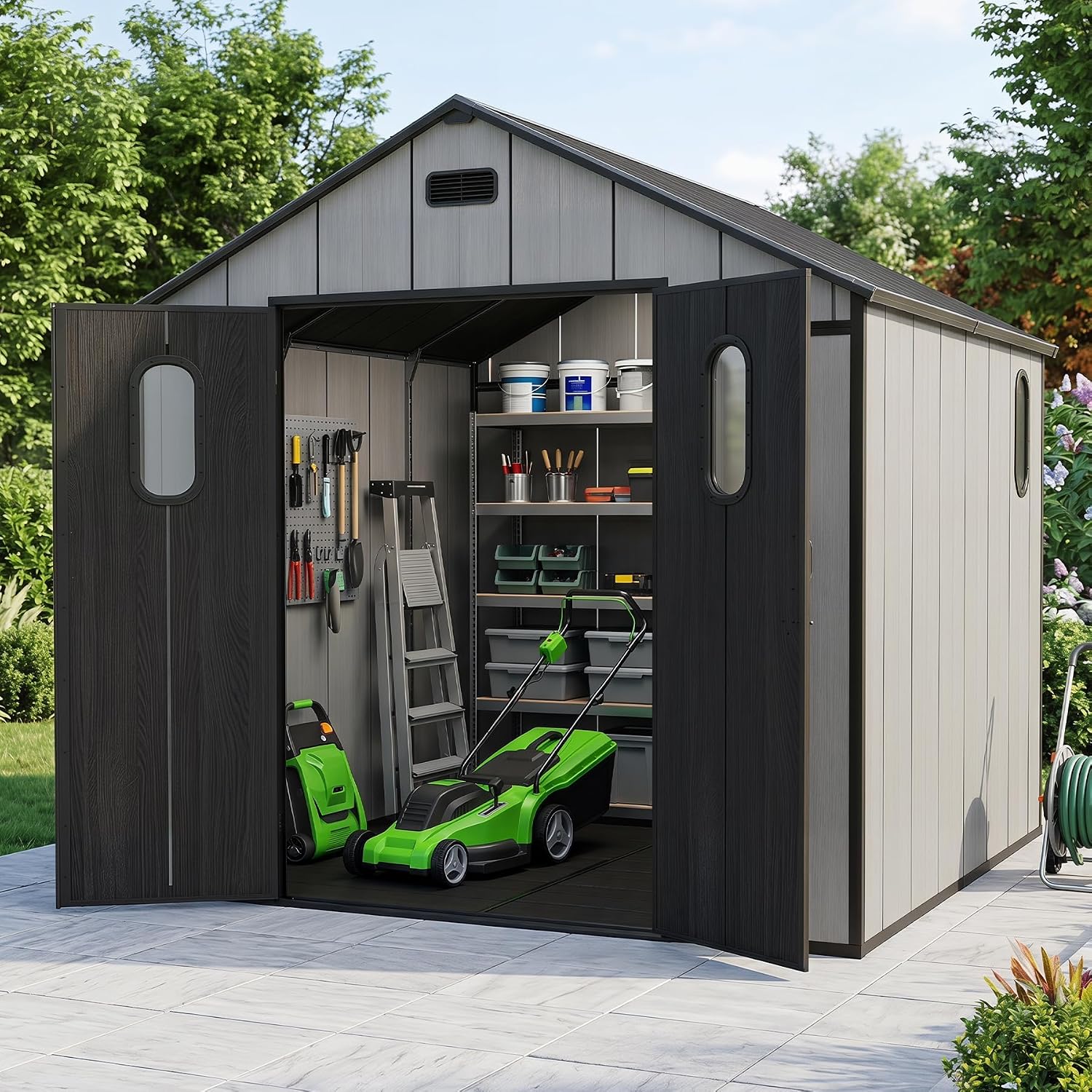 8x8Ft Resin Outdoor Storage Shed