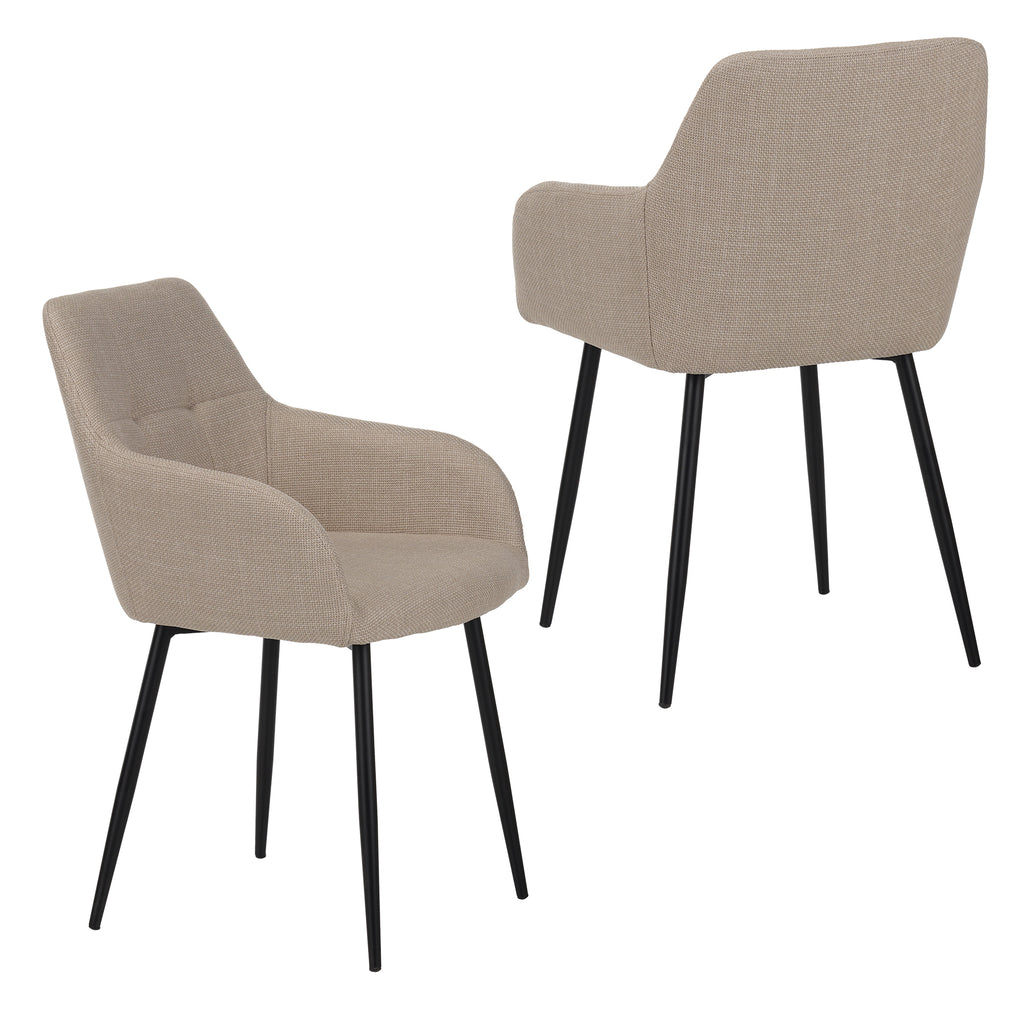 Beige Dining Chair 2-Piece Set