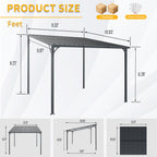 Outdoor Pergola - 10' x 10' Hardtop Gazebo