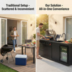 84-Inch Deluxe Stainless Steel Gas Outdoor Kitchen Barbecue Grill