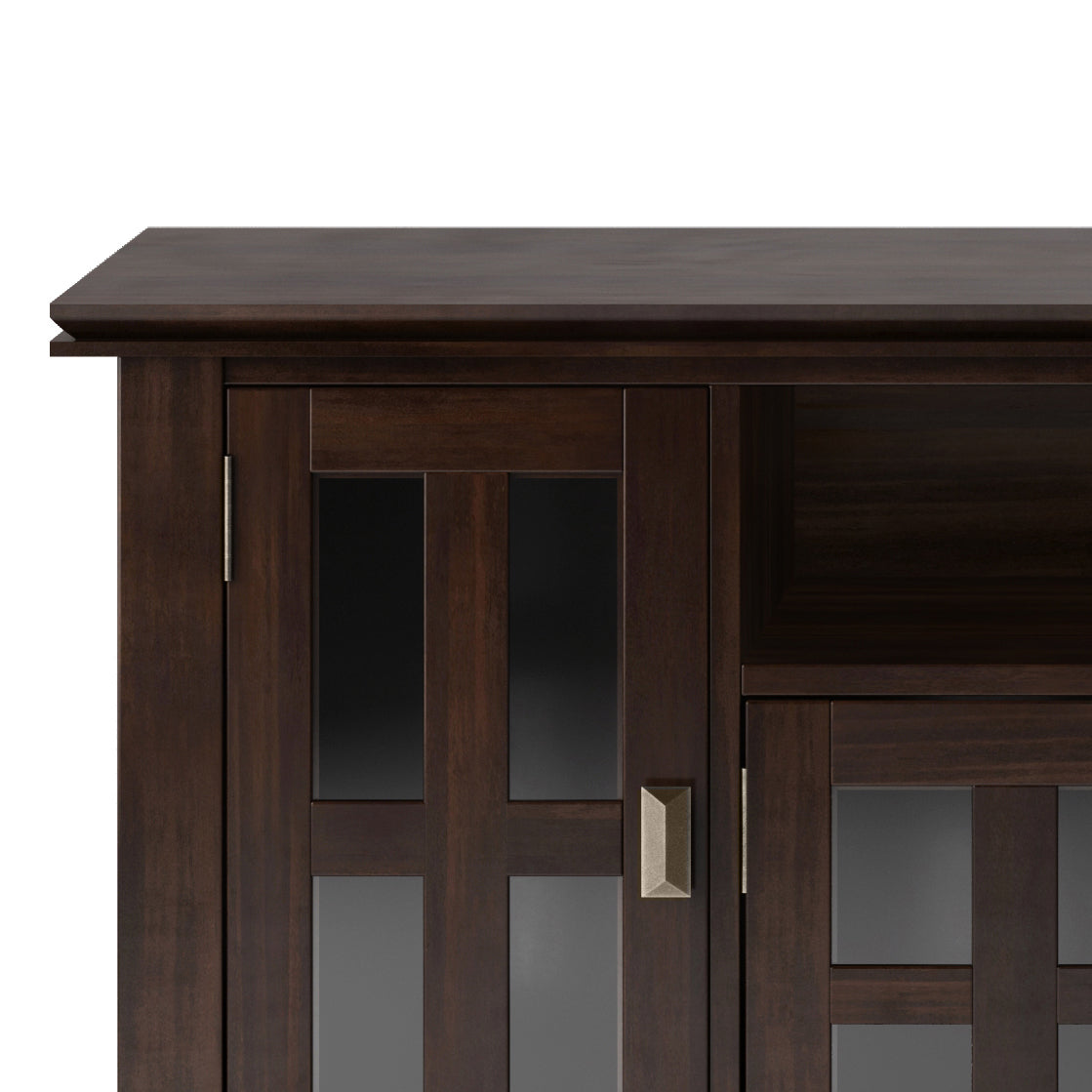 Artisan 72 Inch Wide Solid Wood TV Stand in Tobacco